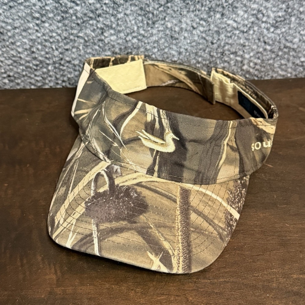 Southern Marsh Camo Adjustable Cotton Twill Golf Visor Embroidered Logo